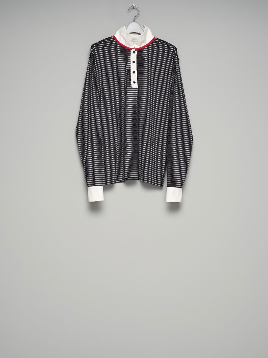 MASU (エム エー エス ユー) 取扱店 | OPPOSITE STRIPE PULLOVER SHIRT