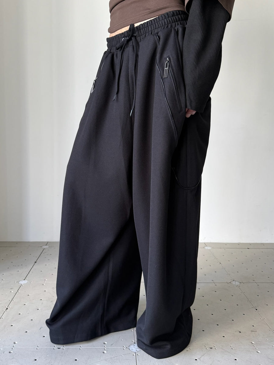 YUTA MATSUOKA wide taperd pants / no.8 linen canvas (ecru)の
