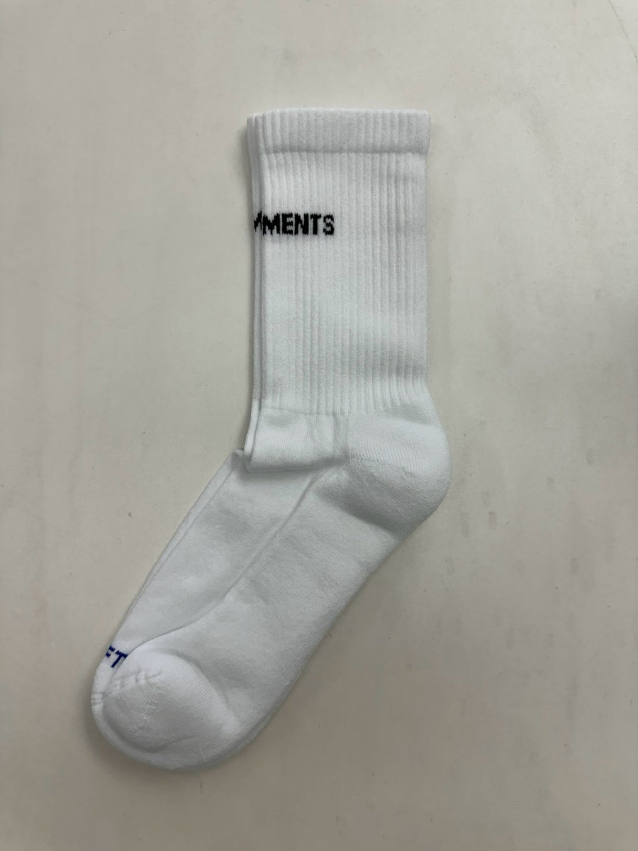 VETEMENTS(ヴェトモン) |【MH27S0300W】LOGO SOCKS WHITE – ADDITION