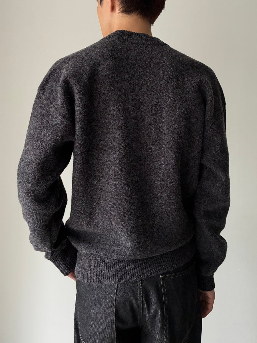 Lemaire(ルメール) | BOXY V NECK SWEATER CHARCOAL GREY – ADDITION