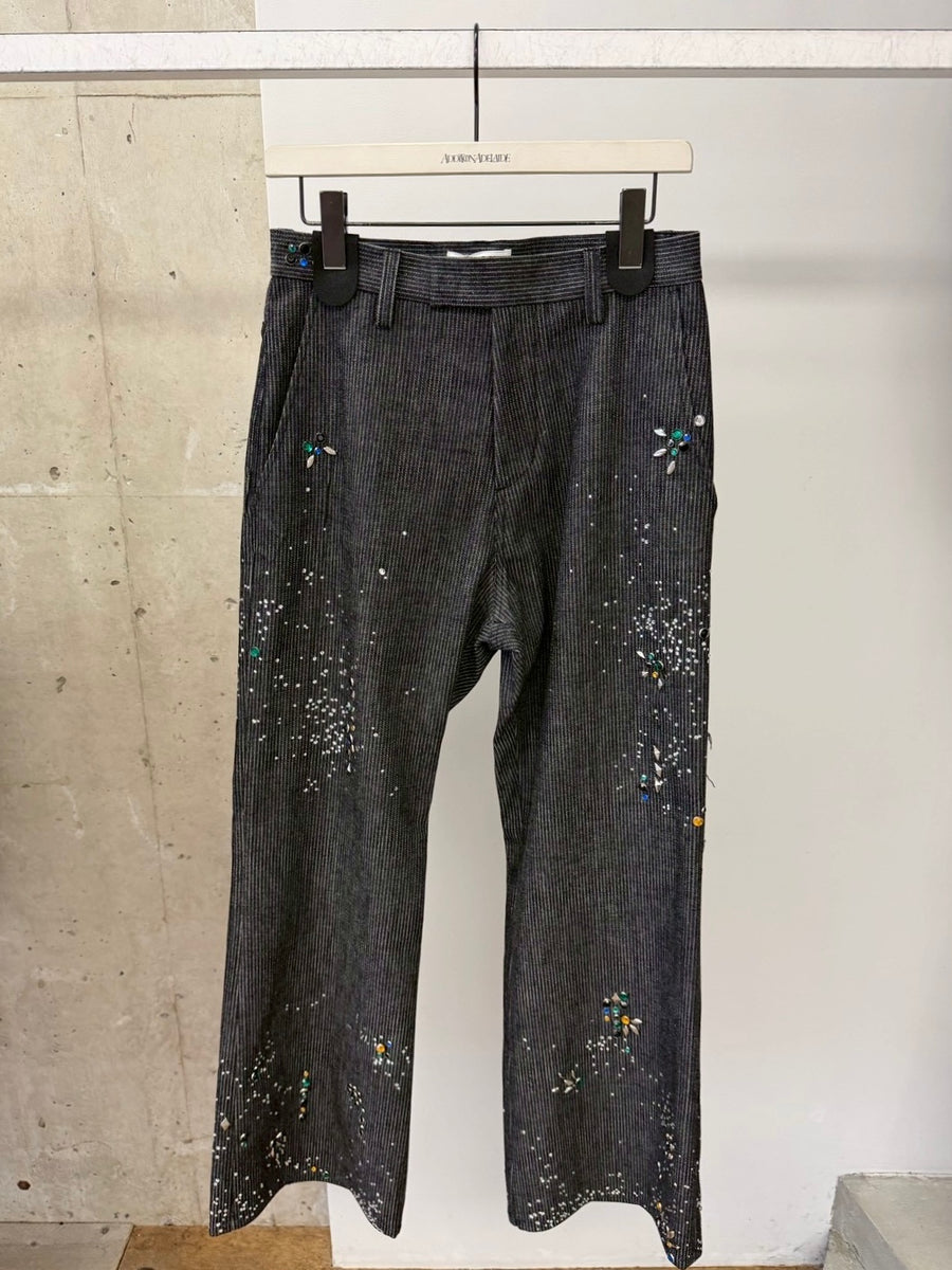 MASU (エム エー エス ユー) | GA**XY PIQUE WORK TROUSERS BLACK