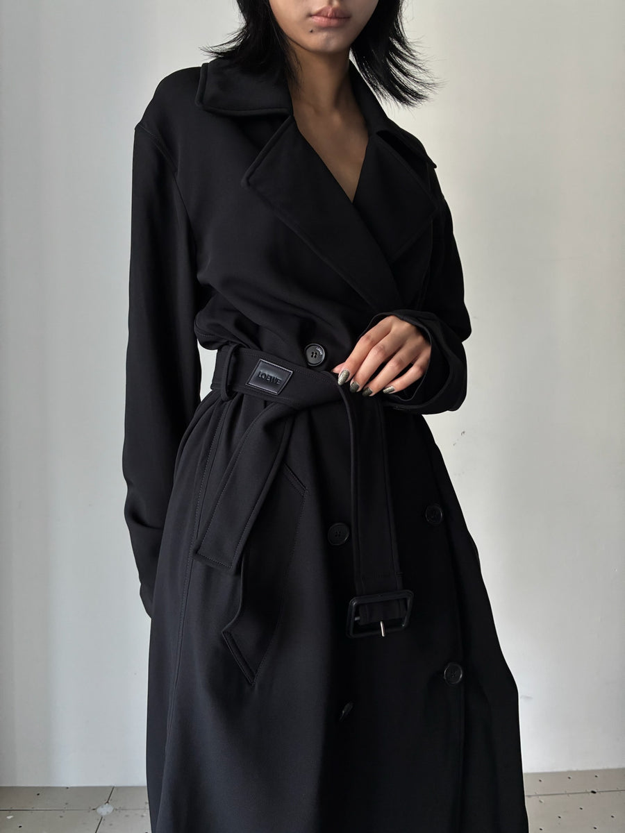 Magdy_rk　LOEWE トレンチコート トレンチコート（ストレッチレーヨン） ブラック - LOEWE