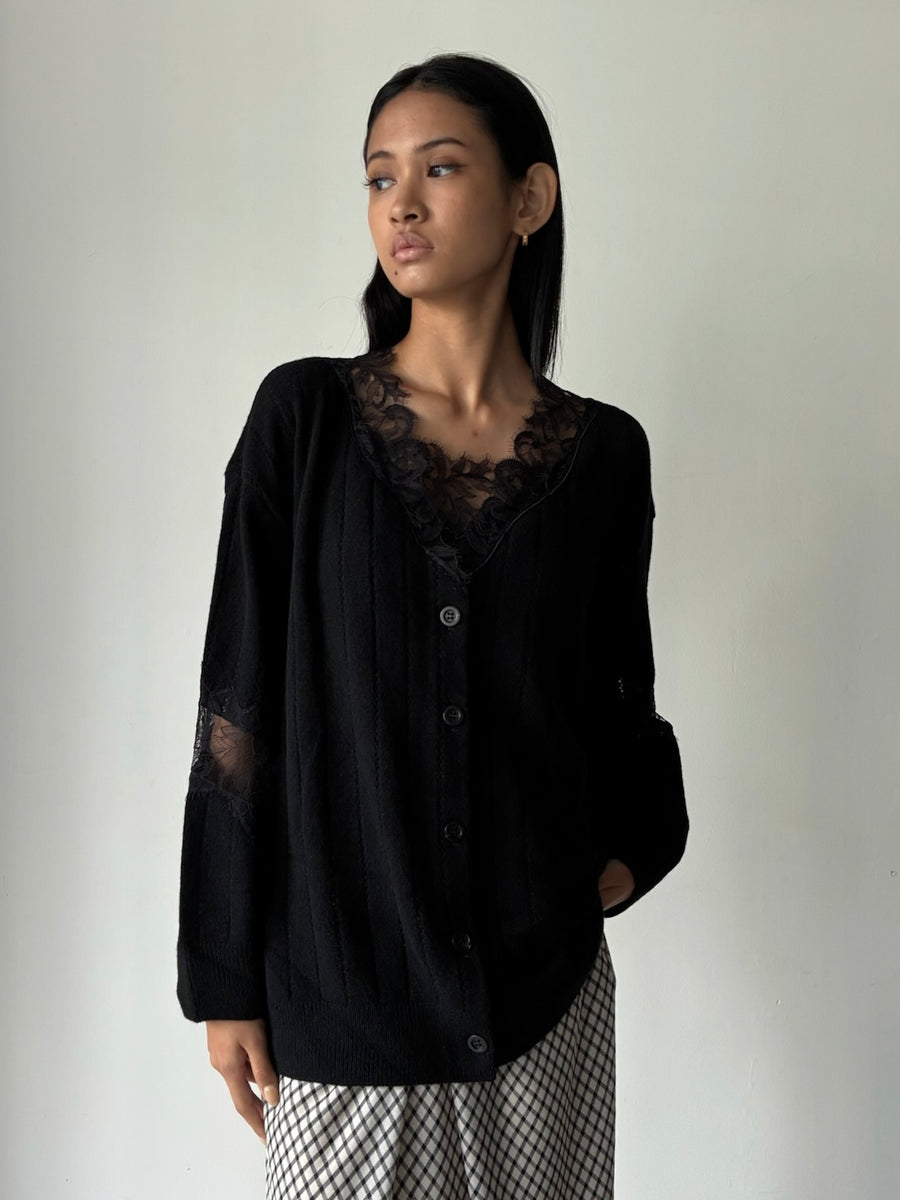 FETICO (フェティコ) |【FTC264-0702】OVERSIZED HAIRY LACE PANELED
