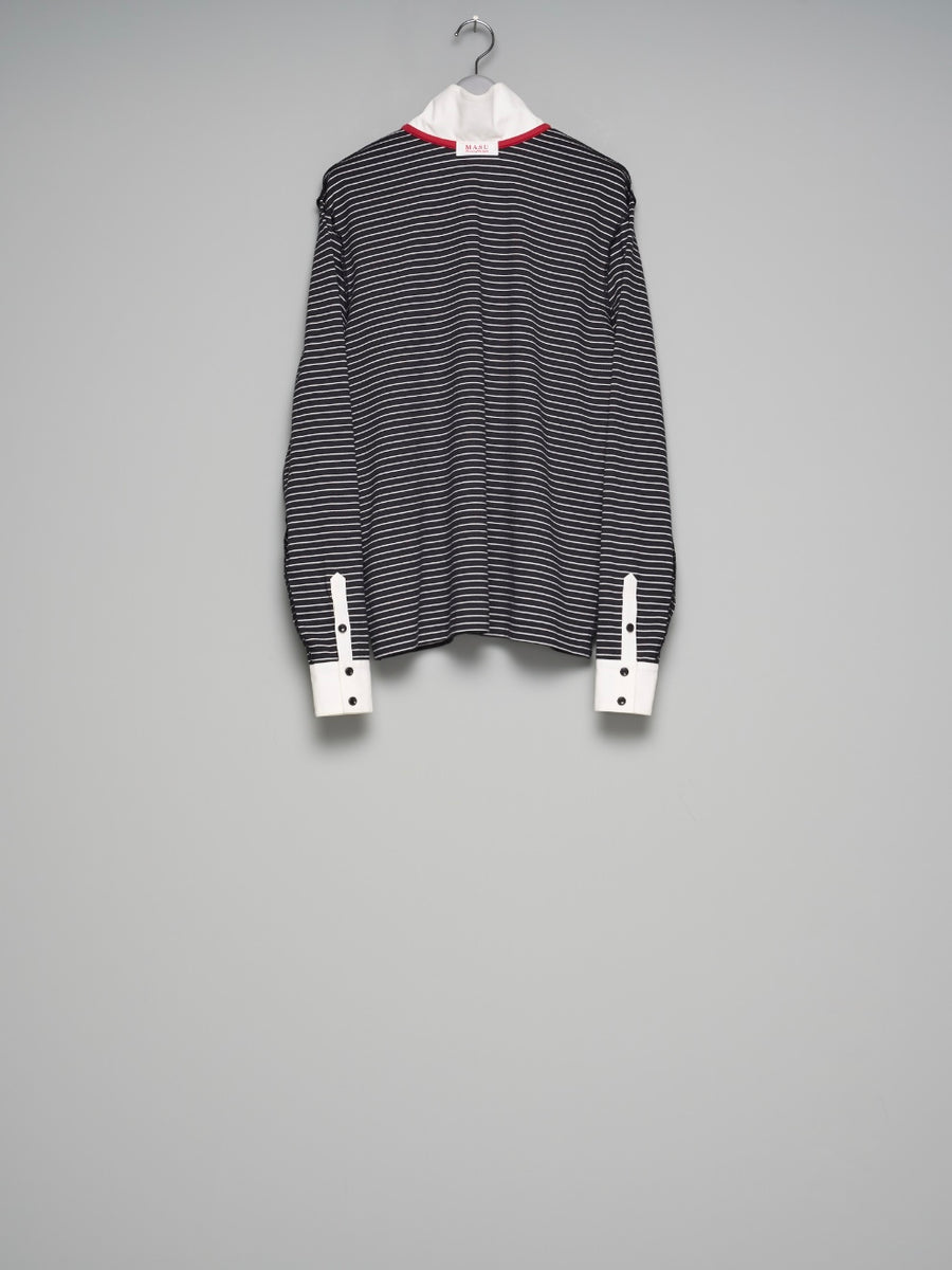 MASU (エム エー エス ユー) 取扱店 | OPPOSITE STRIPE PULLOVER SHIRT