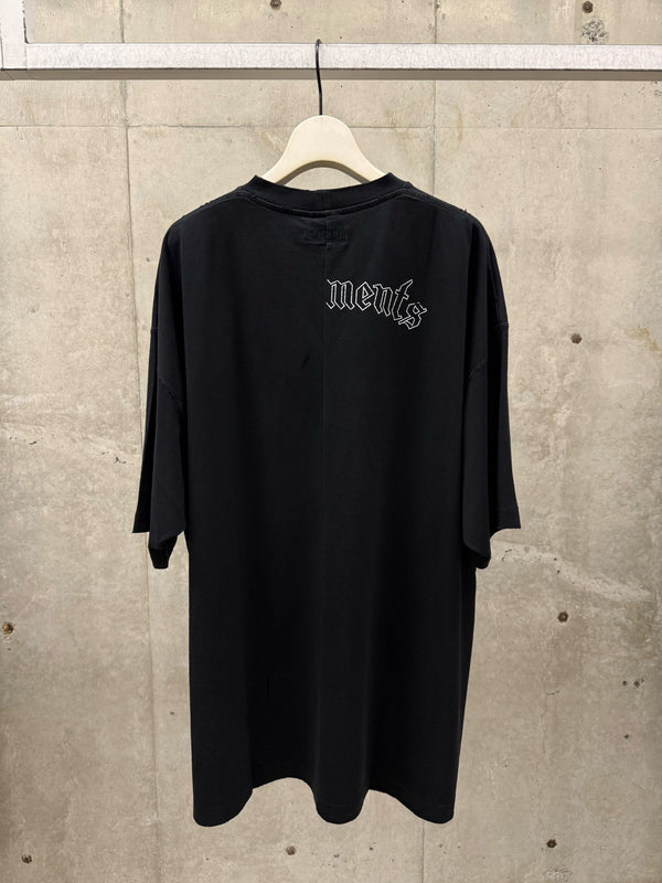 【MH27TR242B】VETEMENTSXMOTORHEAD DOUBLE GRAPHIC CUT-UP T-SHIRT BLACK