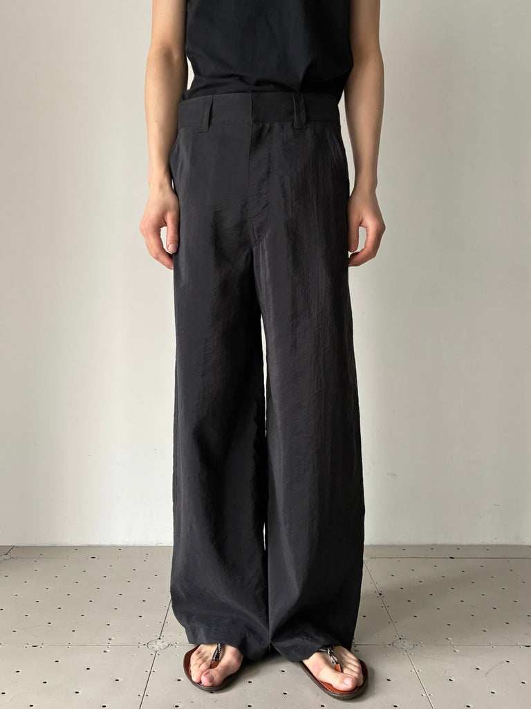 【PA1291 LF1308】STRAIGHT TAILORED PANTS OFF BLACK