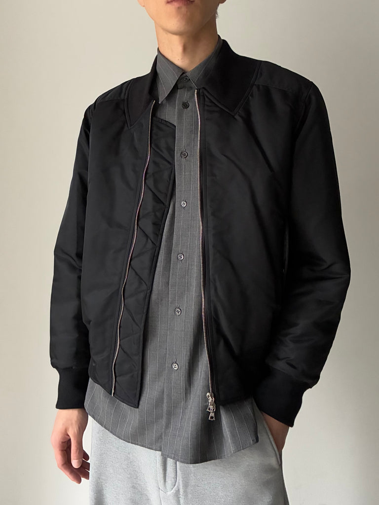 OPERA BOMBER JACKET IN LIMONTA® NYLON BLACK