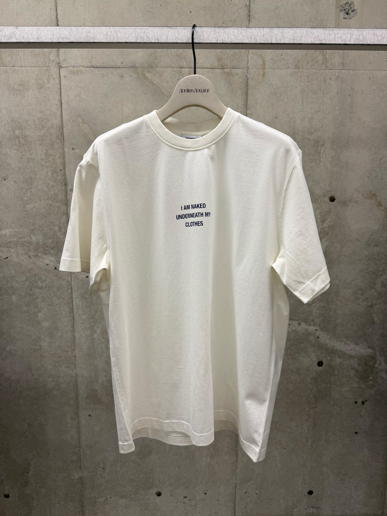 【MH27TR173W】I AM NAKED UNDER MY CLOTHES REGULAR FIT WHITE