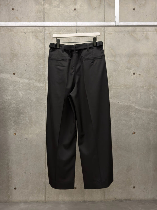 【PA1332 LF414】SINGLE PLEAT TAILORED PANTS BROWN