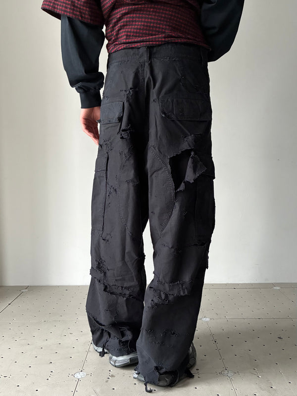 LARGE CARGO PANTS BLACK
