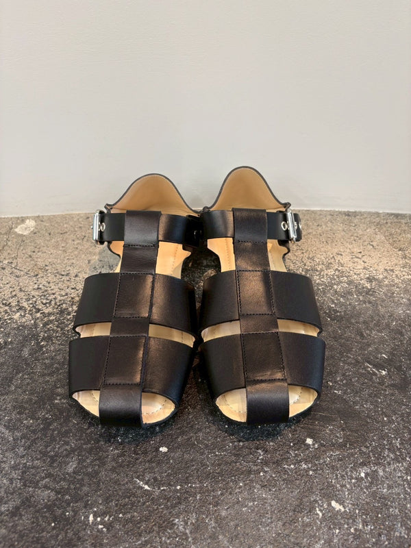 【FO0271 LL0217】FISHERMAN SLIP ON SANDALS BLACK