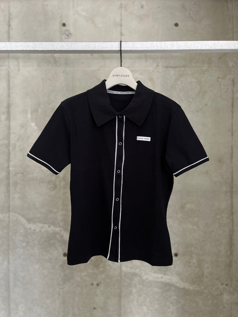 【WSI038ACJER0011】CUTE 70'S SS POLO T-SHIRT BLACK