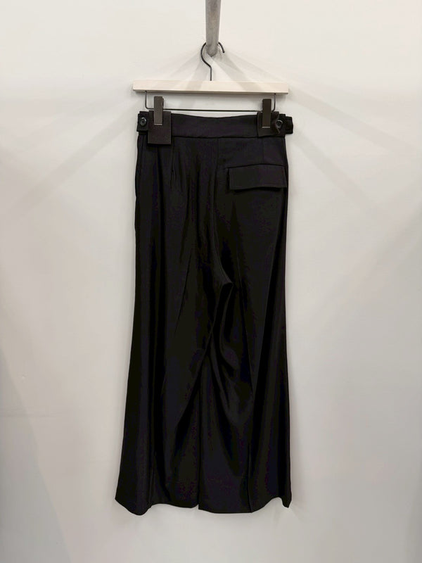 【034-026-WP019】LINEN WIDE TROUSER BLACK