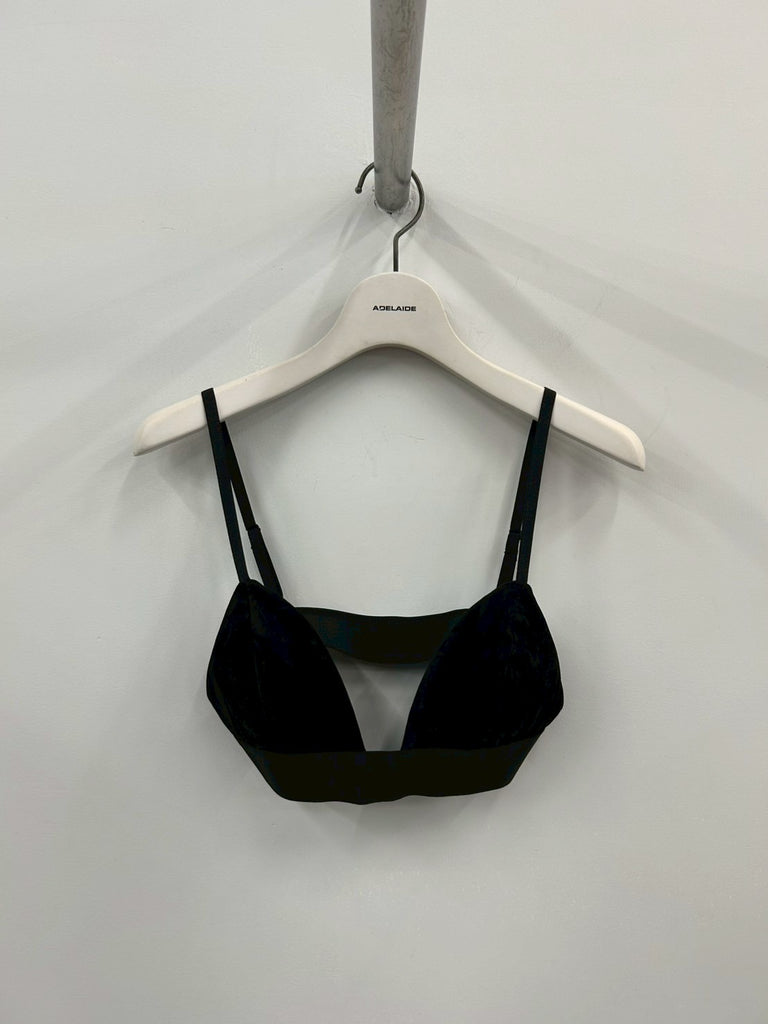 VELVET BRALETTE BLACK