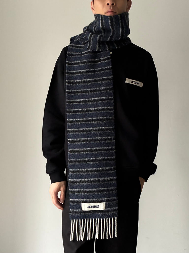 L ECHARPE RAYURES BLUE