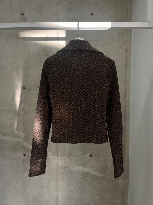 SLIM ZIP LONGSLEEVE BROWN