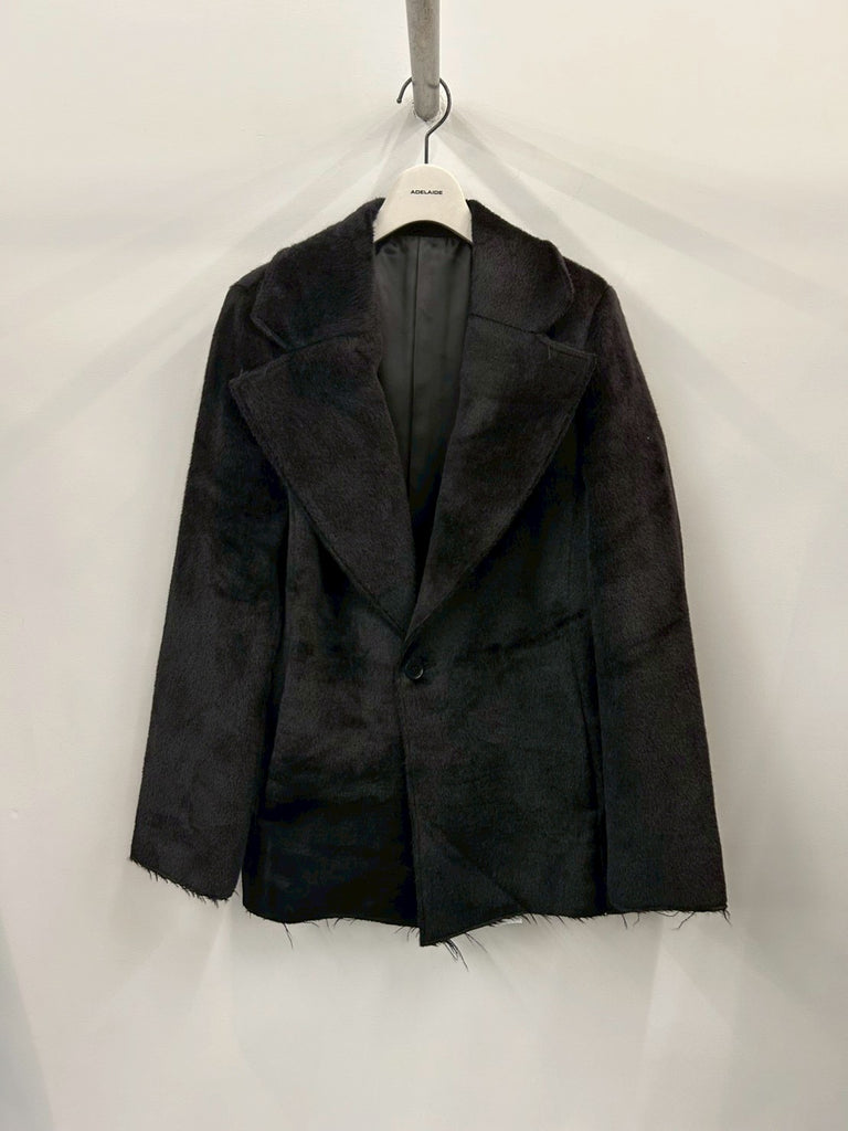 NO.173 SURY ALPACA WOOL TWO BOTTON JACKET BLACK