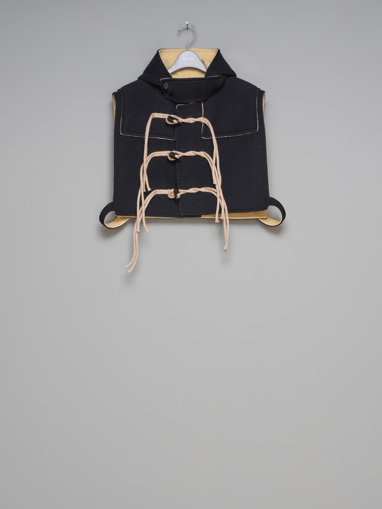 DUFFLE VEST BLACK