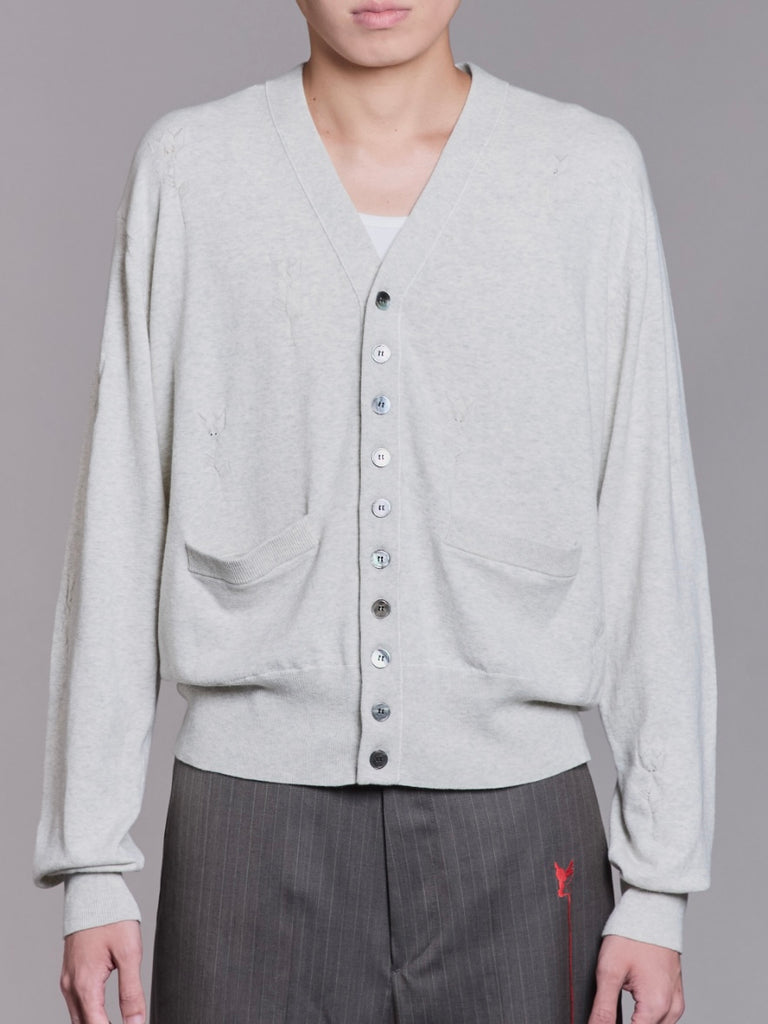 MB 10 BUTTONS CARDIGAN GREY