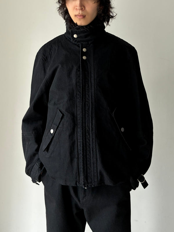 【013-B-2270-BK】Luca Bondage Jacket in Organic Cotton BLACK