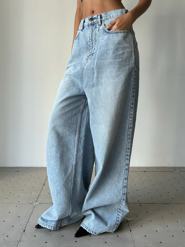 【A001OE-TBP48-4020】Baggy Jeans BLUE