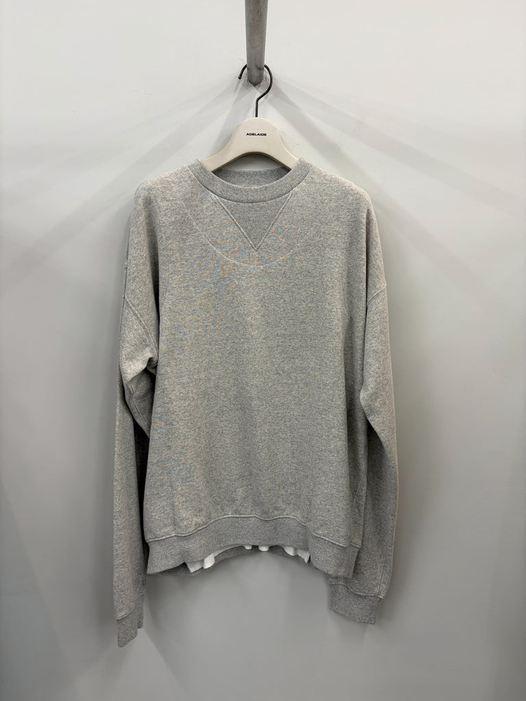 【S50GU0253M25039】DOUBLE LAYERED SWEATSHIRT GREY