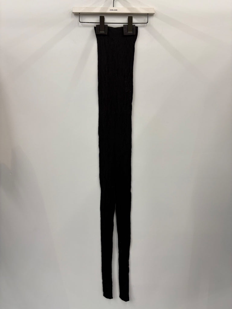 LACE COLLANT SKIRT BLACK