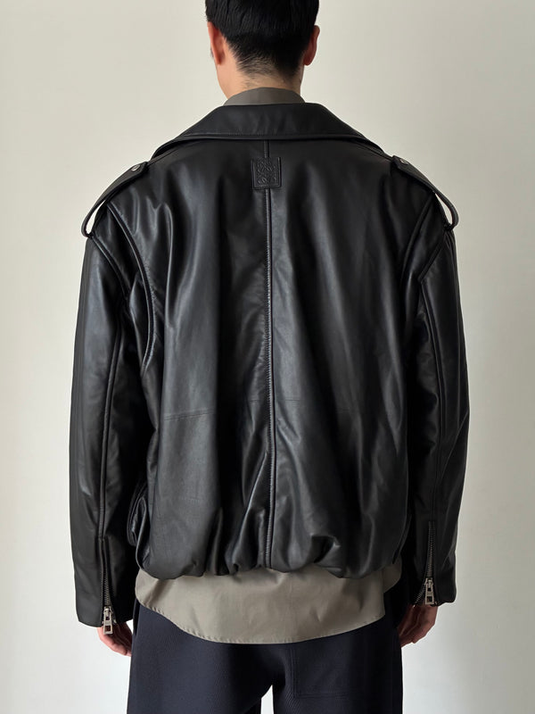 BALLOON BIKER JACKET BLACK