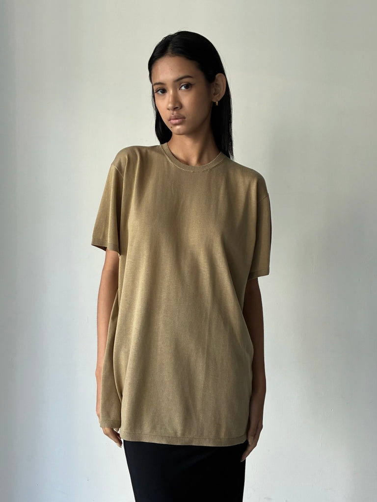 【253-WRT0531-YA0079-272】Tee Knit BEIGE