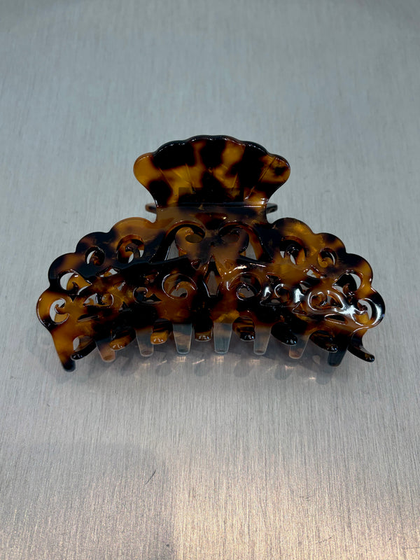 【FTC264-2006】BIJOU CLASSIC HAIR CLIP BROWN