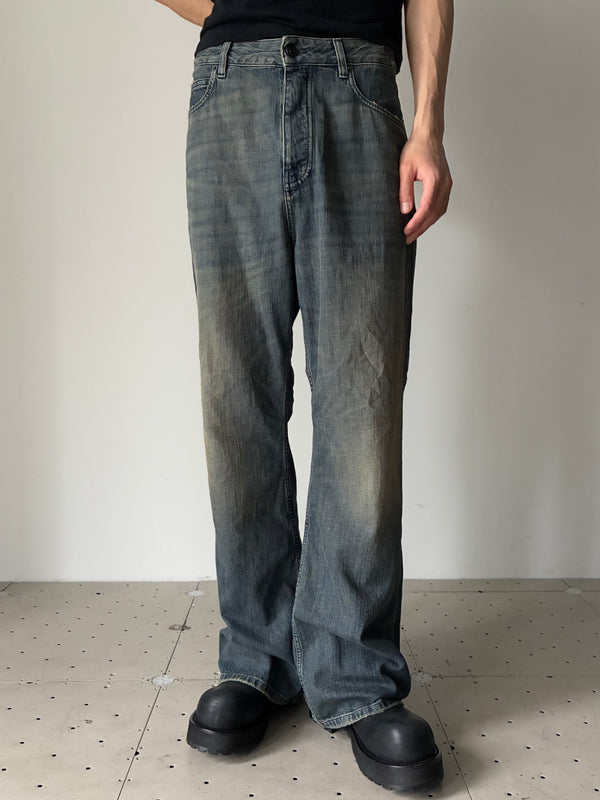 LOW CROTCH PANTS BLUE