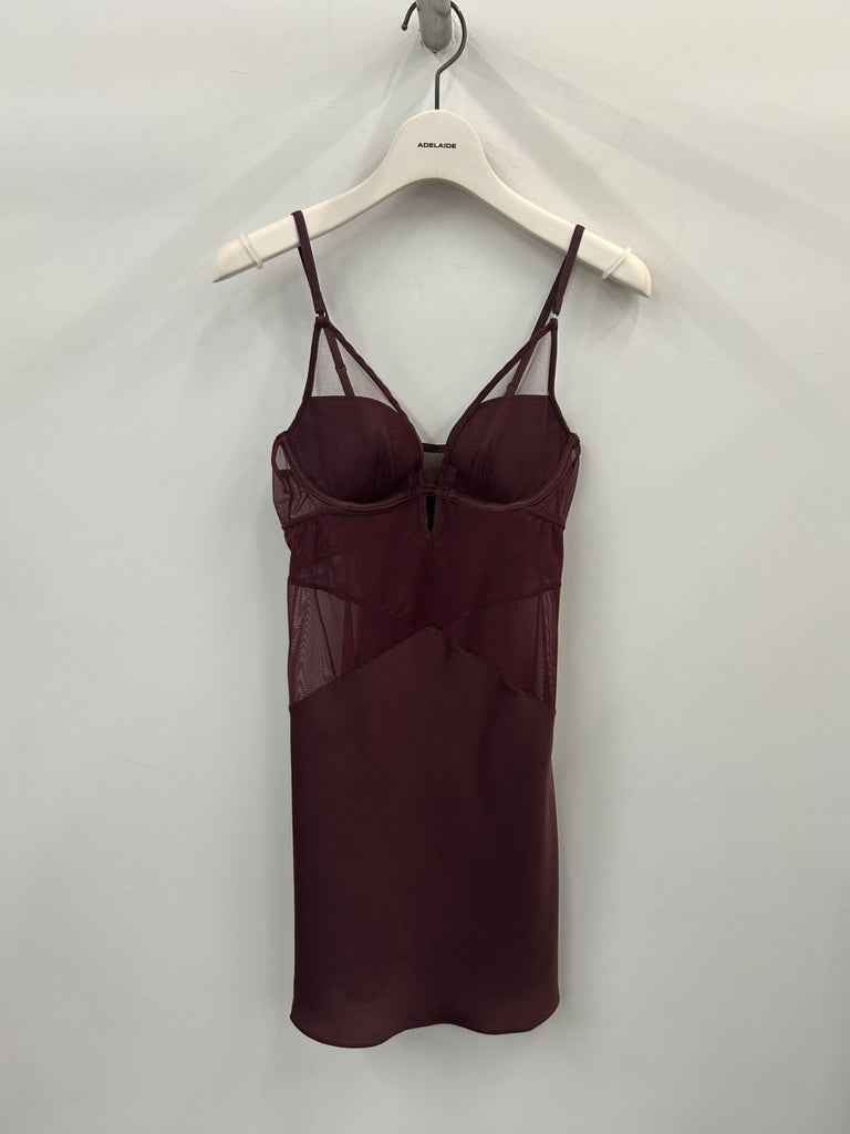 FETICO×YUE BRACAMISOLE BURGUNDY