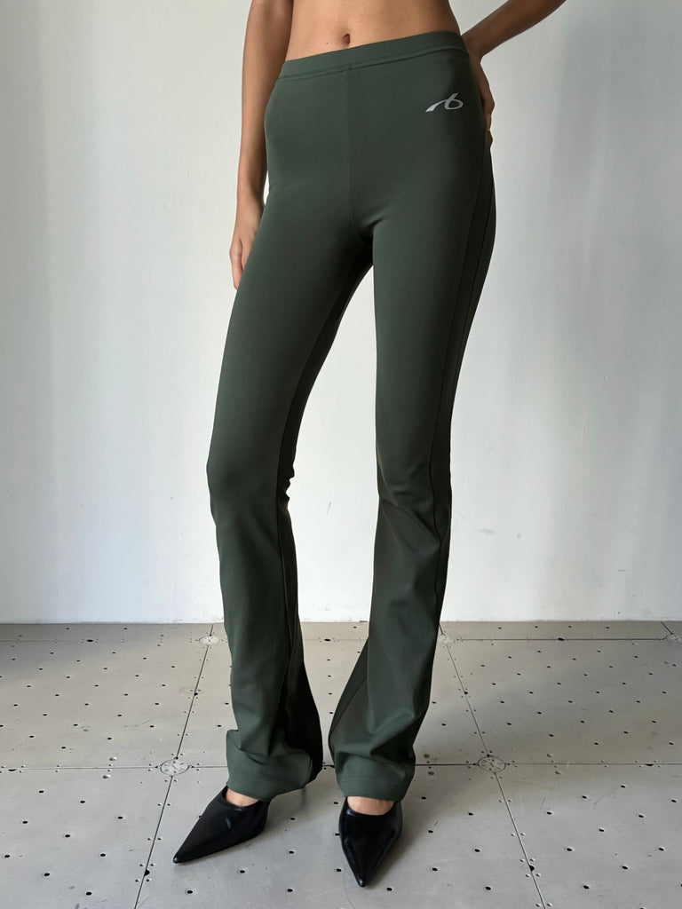 【A0023U-TUVN7-2033】Flared Leggings KHAKI