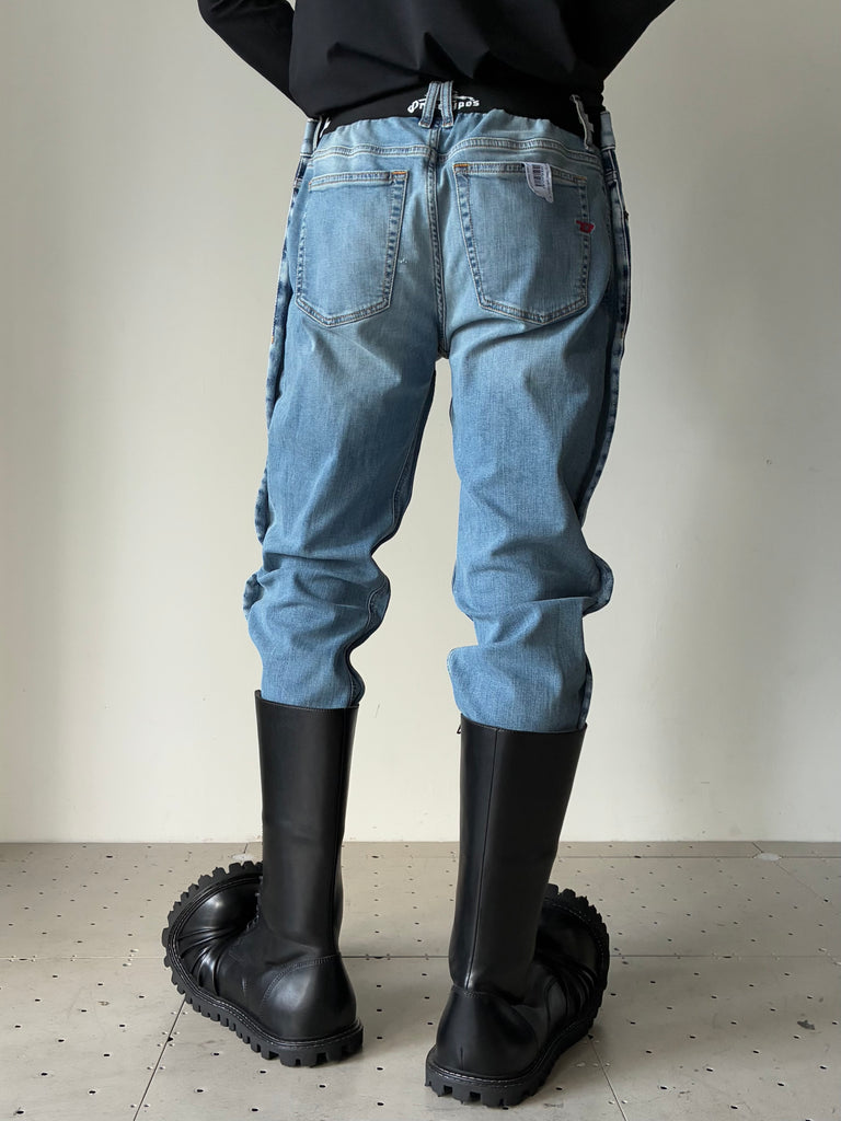 2-D DENIM PANTS BLUE