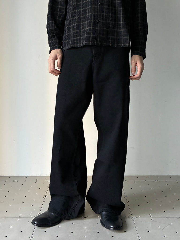 VUJA DE (ヴジャデ) | STEVE WIDE-LEG DENIM JEANS BLACK – ADDITION