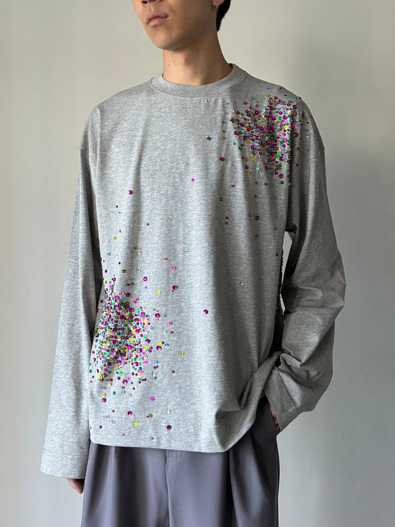 【問い合わせ商品】HEGLAND EMB 3603 M.K.LS.T-SHIRT GREY