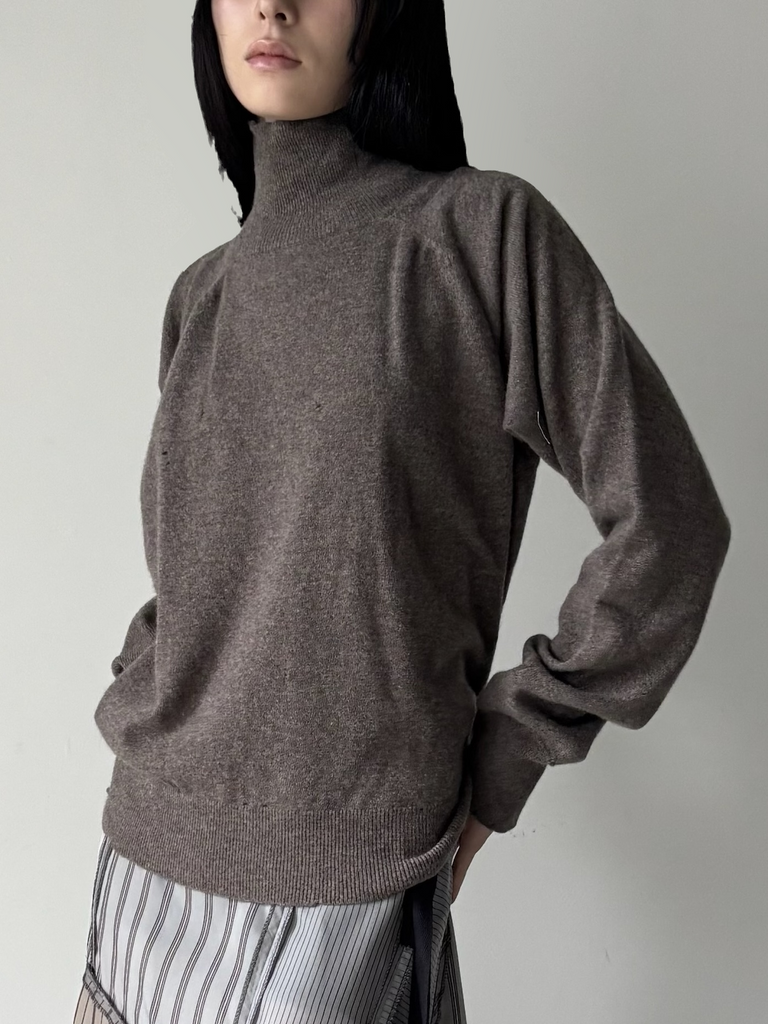【S29HL0045M13337812M】LIVED-IN KNITWEAR TURTLENECK BROWN