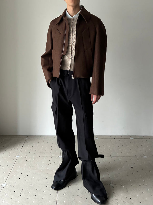 【問い合わせ商品】MANTEAU BLOUSON LAINE BROWN