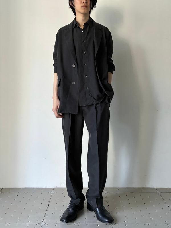 【26a/102-s-01-bk-03】Exclusive シルクテーラードジャケット BLACK