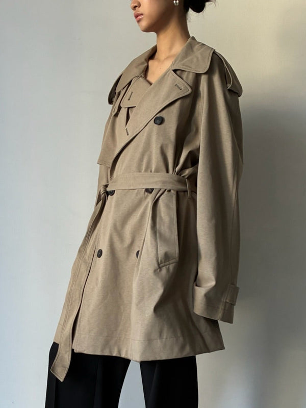 CROPPED LIGHT TRENCH BEIGE