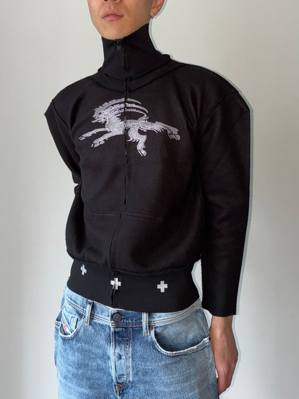 OUT FLEECE - ZIP UP GOAT BLACK