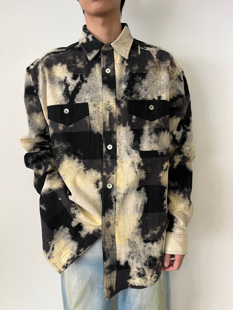 BLEACHED PLAID SHIRT MULTI