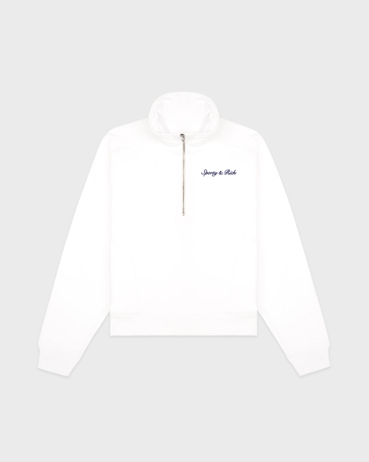 【33SR04ST09875325WH01】Syracuse Embroidered Quarter Zip White