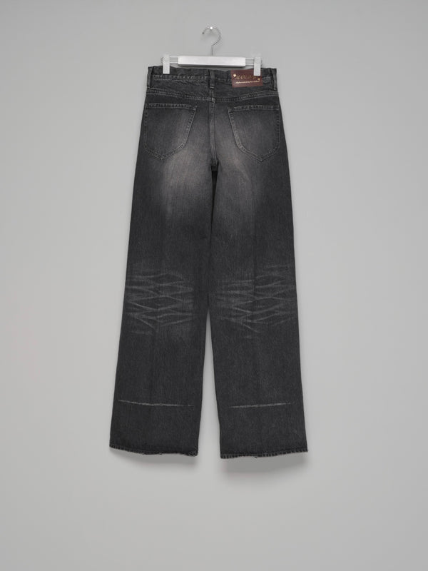 【B26H9PL002】MB DIAMOND WIDE JEANS BLACK