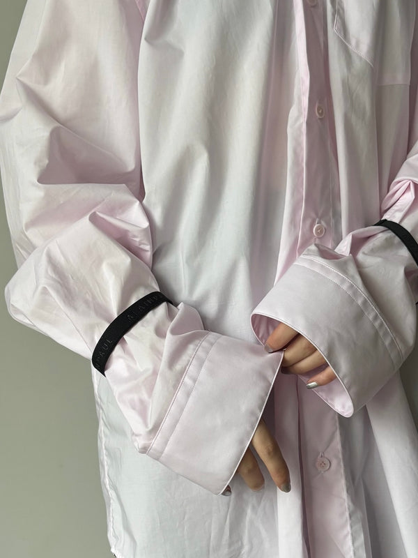 【34AP00APSHTO06011】ELASTICATED COLLAR SHIRT PINK