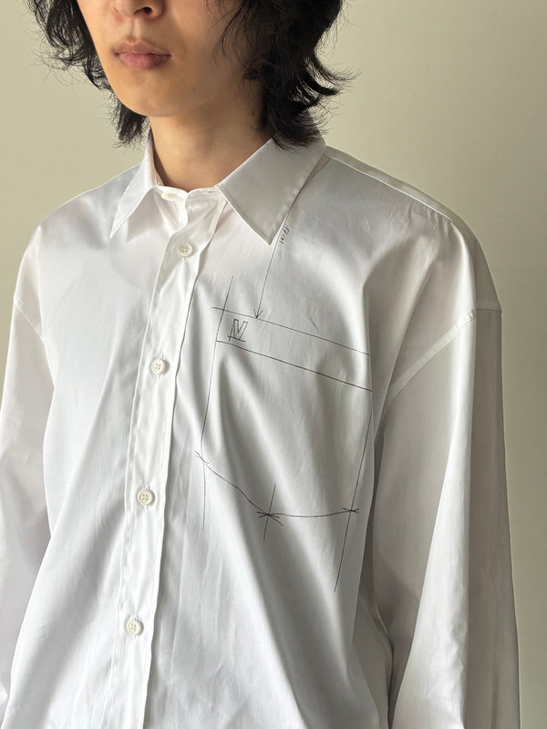 【MH27SH046W】WORK-IN-PROGRESS CLASSIC SHIRT WHITE