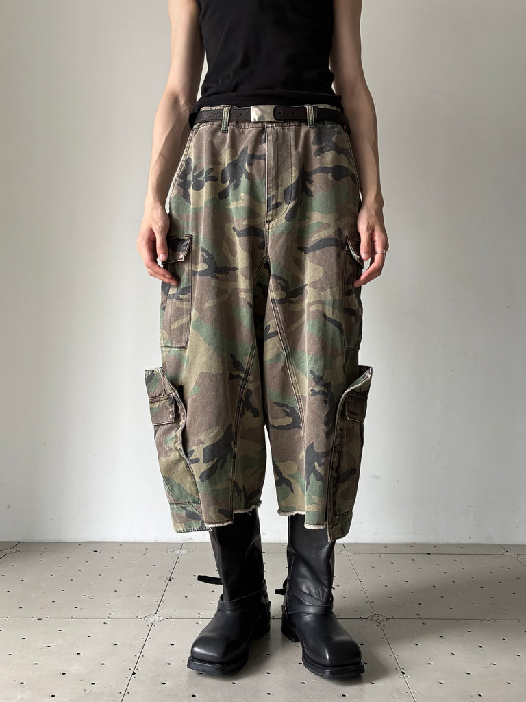 【MH27CS091CG】3/4 MERGED CARGO PANTS MULTI