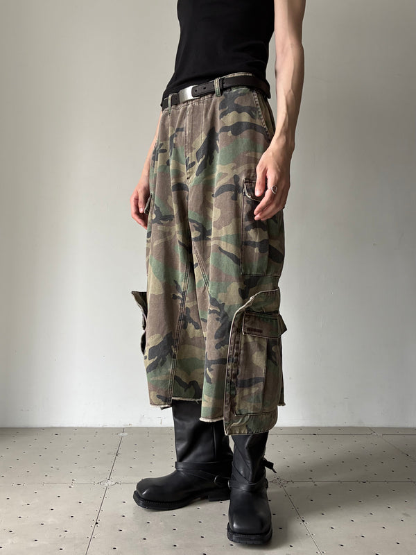 【MH27CS091CG】3/4 MERGED CARGO PANTS MULTI