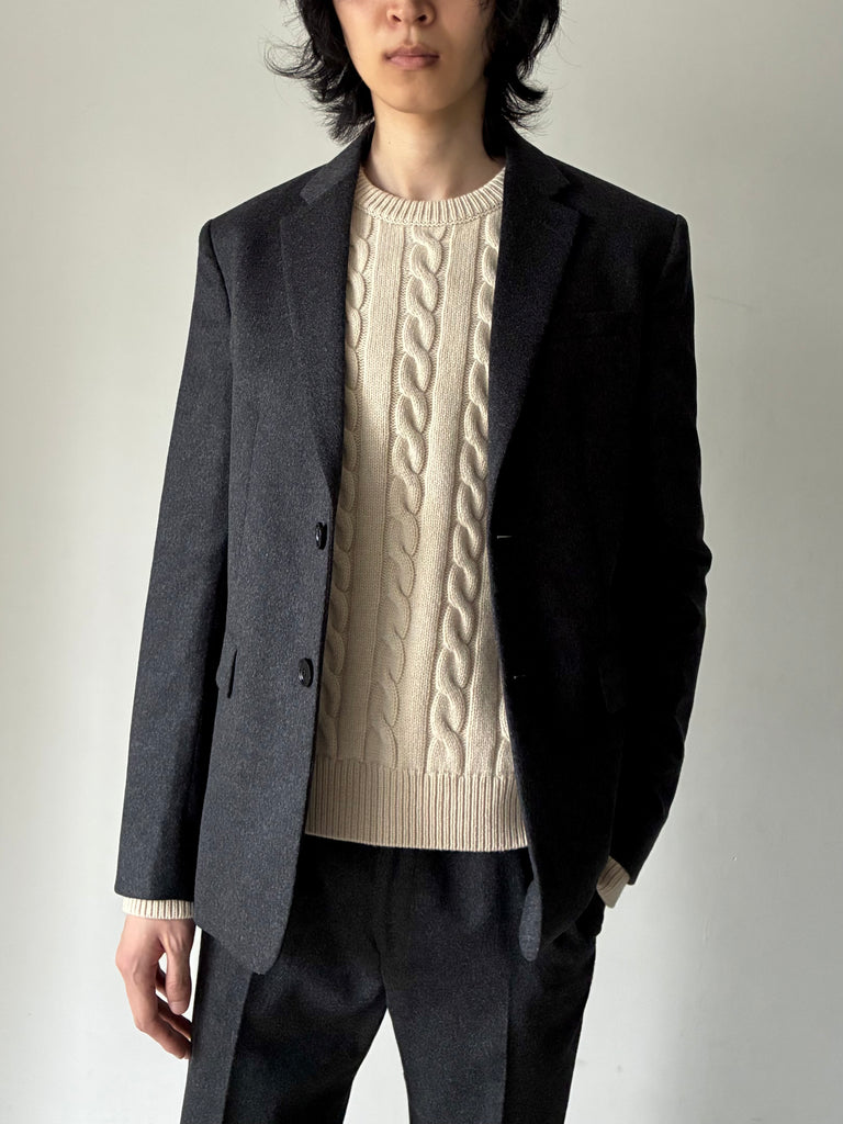 【264-MRZ0005-FB0771-019】CLASSIC SB FLANNEL JACKET CHACOAL