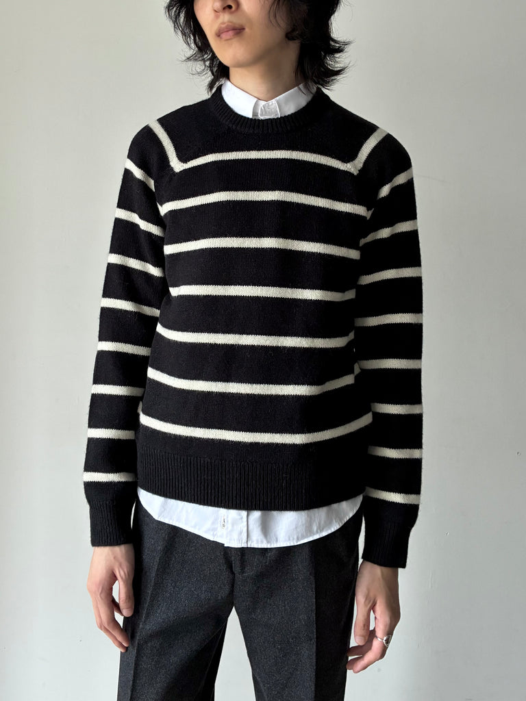 【264-MRT0048-YA0325-046】RAGLAN CREW BLACK